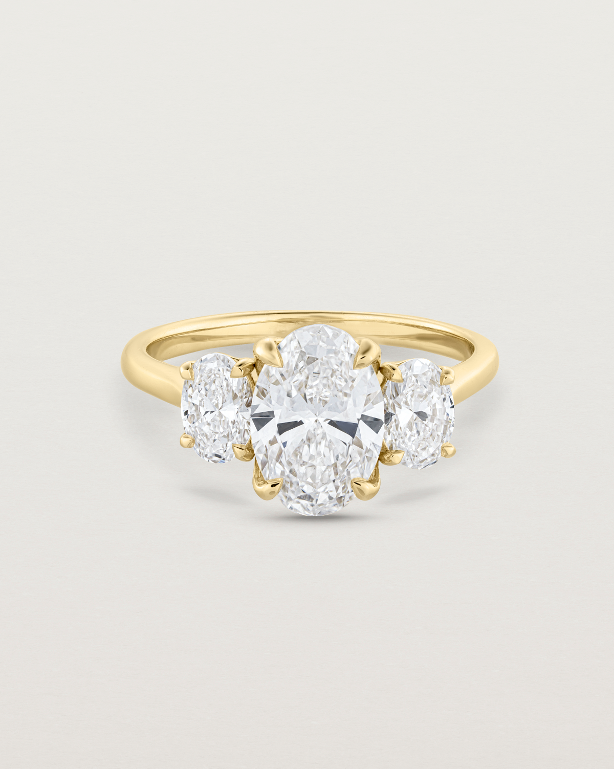 Toni - 1.5 CT Oval Cut Lab Diamond Three Stone Engagement Ring