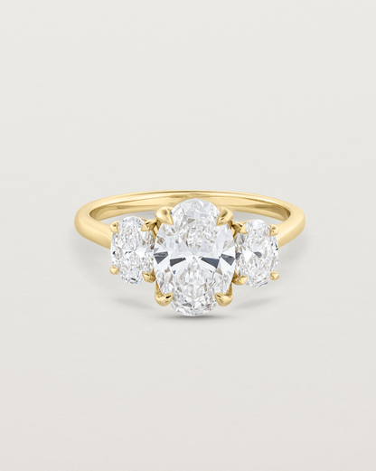 Toni - 1.5 CT Oval Cut Lab Diamond Three Stone Engagement Ring