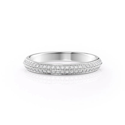 0.25 TCW Round Moissanite Double Row Wedding Band - farrellouise