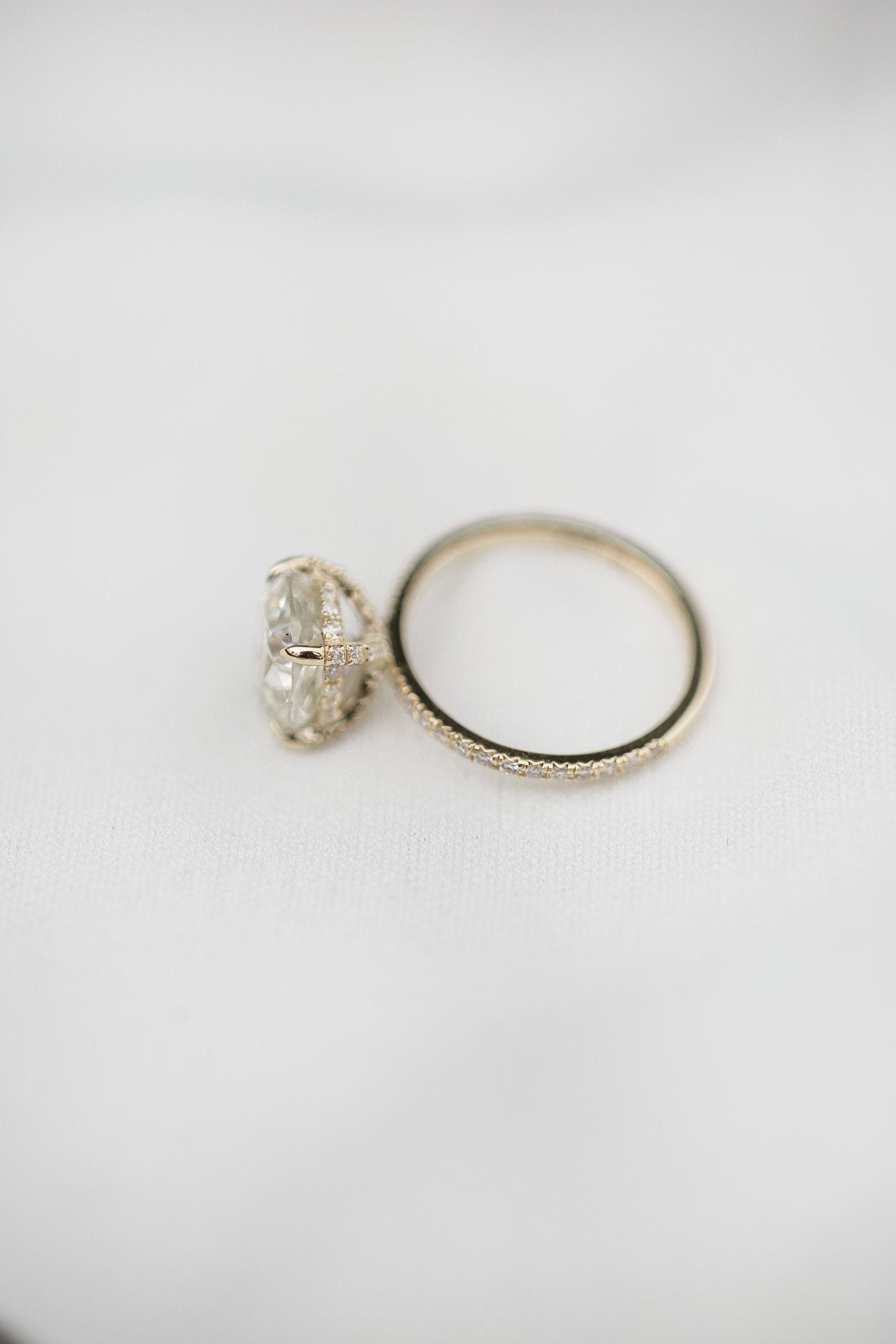 2.77 CT Cushion Solitaire Pave Moissanite Engagement Ring - farrellouise