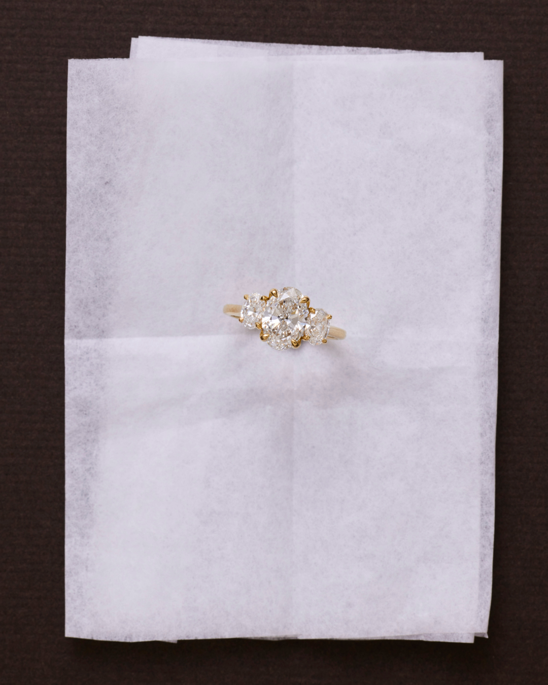 Toni - 1.5 CT Oval Cut Lab Diamond Three Stone Engagement Ring