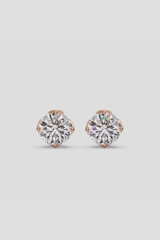 1.0 TCW Round Cut Moissanite Solitaire Stud Earrings - farrellouise