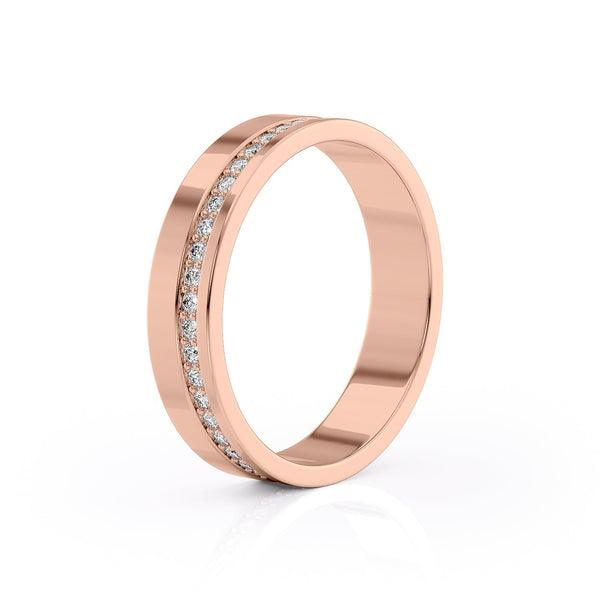 Round Stone High Polish Finish Men's Wedding Band - farrellouise