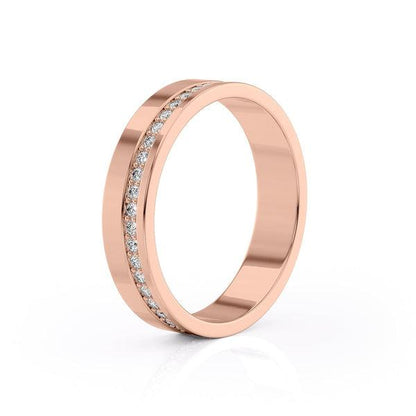 Round Stone High Polish Finish Men's Wedding Band - farrellouise