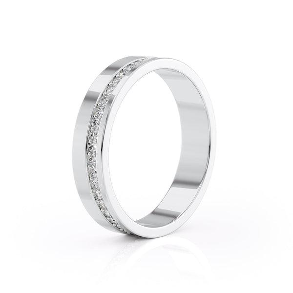 Round Stone High Polish Finish Men's Wedding Band - farrellouise