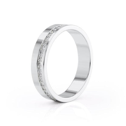 Round Stone High Polish Finish Men's Wedding Band - farrellouise