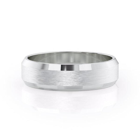 Classic Brushed Finish Wedding Band For Men - farrellouise