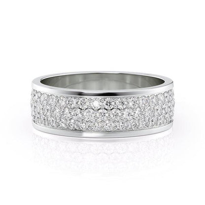 Round Shaped Stones Classic Men's Wedding Band - farrellouise