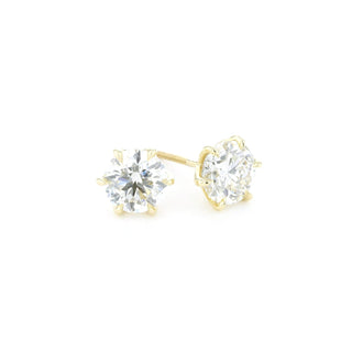 3.45 TCW Round Moissanite Solitaire Stud Earrings - farrellouise