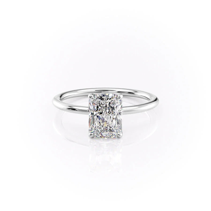 2.0 CT Radiant Moissanite Solitaire Engagement Ring - farrellouise