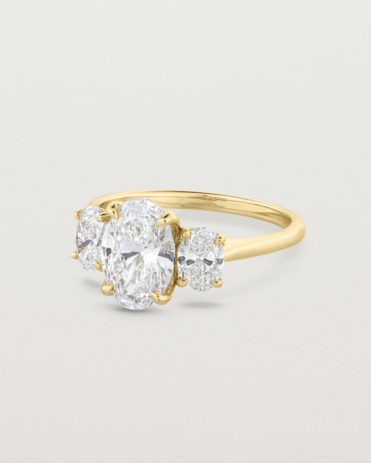 Toni - 1.5 CT Oval Cut Lab Diamond Three Stone Engagement Ring