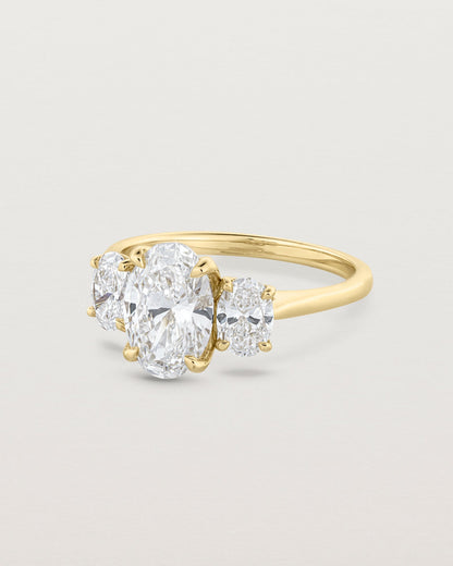 Toni - 1.5 CT Oval Cut Lab Diamond Three Stone Engagement Ring