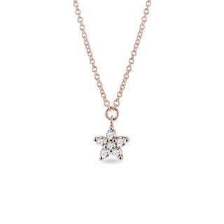 0.10 TCW Round Moissanite Diamond Star Pendent Necklace - farrellouise