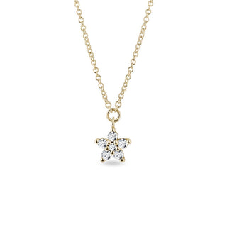 0.10 TCW Round Moissanite Diamond Star Pendent Necklace - farrellouise