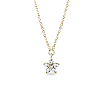 0.10 TCW Round Moissanite Diamond Star Pendent Necklace - farrellouise