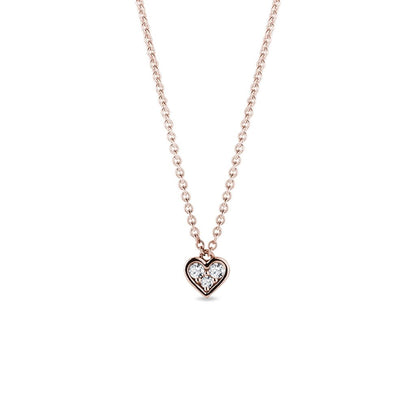 0.60 TCW Round Moissanite Diamond Heart Shaped Pendent Necklace - farrellouise