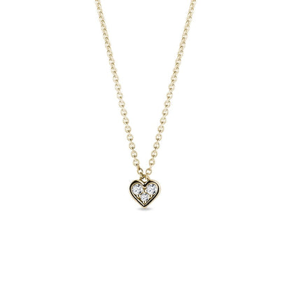 0.60 TCW Round Moissanite Diamond Heart Shaped Pendent Necklace - farrellouise