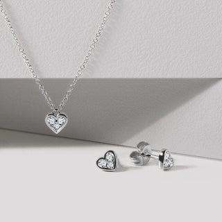 0.60 TCW Round Moissanite Diamond Heart Shaped Pendent Necklace - farrellouise