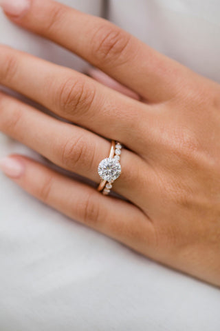 2.10 CT Round Solitaire Moissanite Engagement Ring - farrellouise