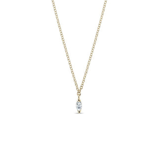 0.13 CT Marquise Moissanite Diamond Solitaire Pendent Necklace - farrellouise