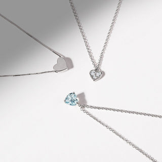 0.60 TCW Round Moissanite Diamond Heart Shaped Pendent Necklace - farrellouise