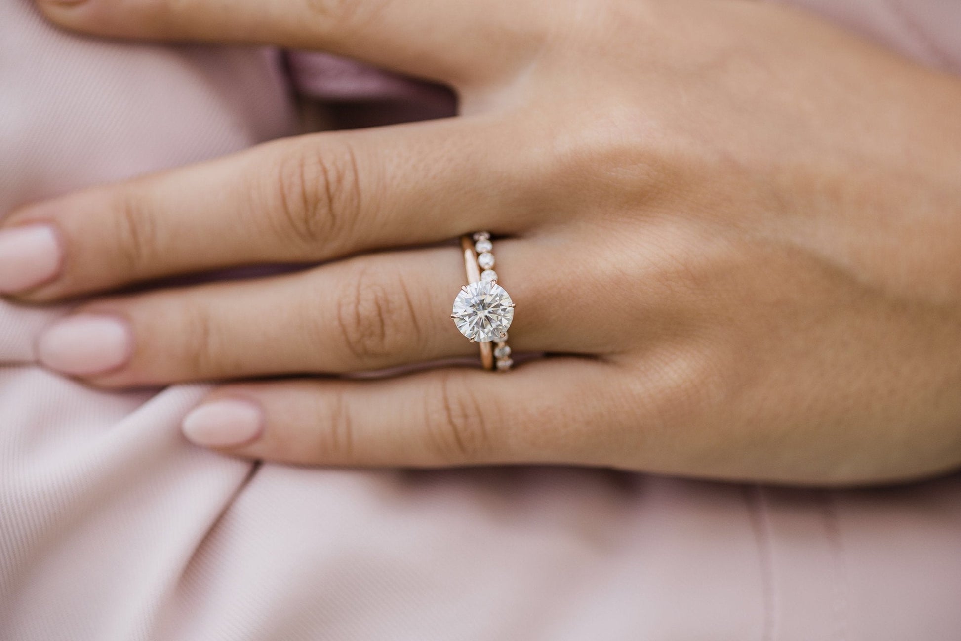 2.10 CT Round Solitaire Moissanite Engagement Ring - farrellouise