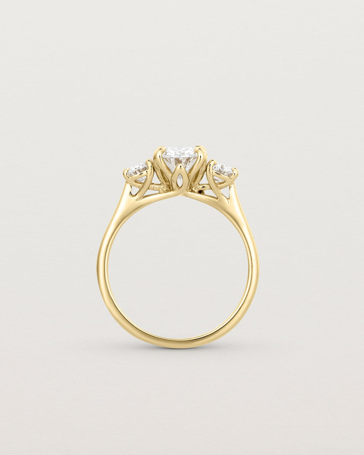 Toni - 1.5 CT Oval Cut Lab Diamond Three Stone Engagement Ring