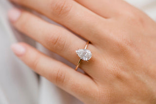 2.0 CT Pear Solitaire Moissanite Engagement Ring - farrellouise