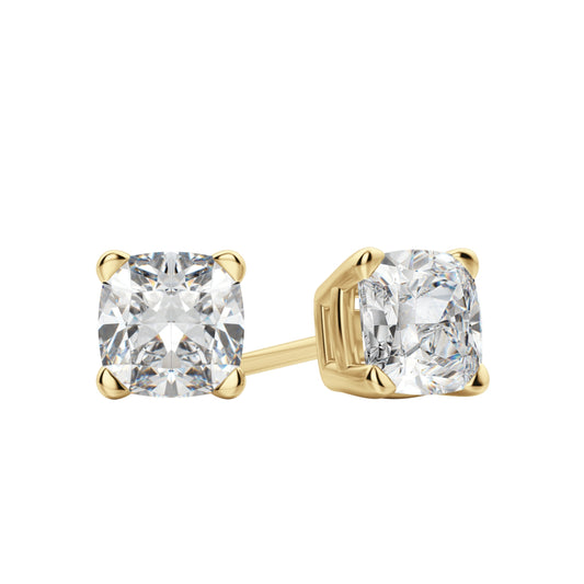 0.50 TCW-1.0 TCW Cushion Cut Moissanite Solitaire Stud Earrings - farrellouise