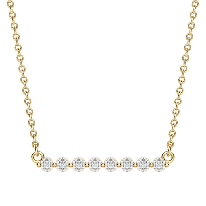 0.24 CT Round Moissanite Diamond Bar Style Necklace - farrellouise