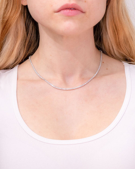 6.08TCW Round Moissanite Tennis Necklace - farrellouise