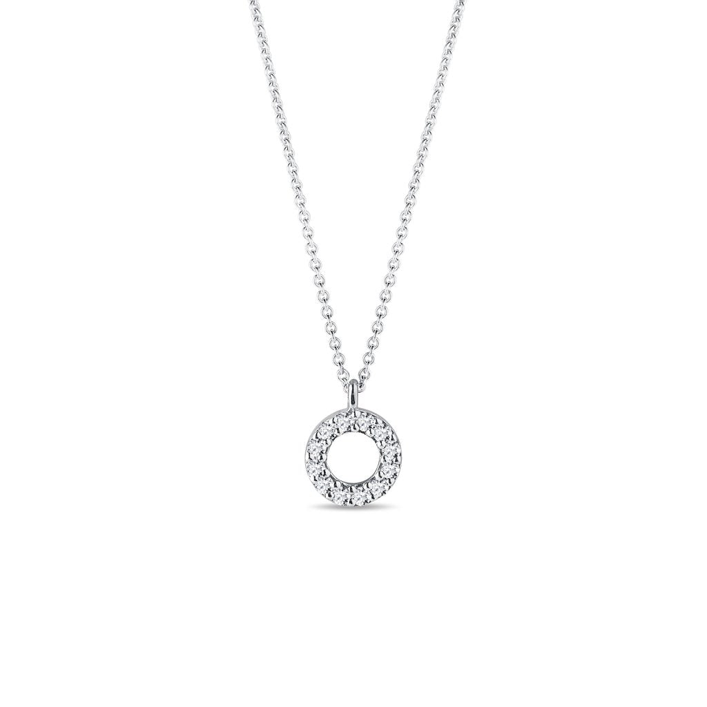 0.10 TCW Round Moissanite Diamond Circle Pendent Necklace - farrellouise
