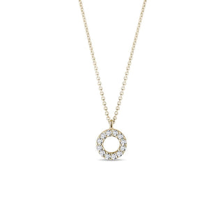 0.10 TCW Round Moissanite Diamond Circle Pendent Necklace - farrellouise