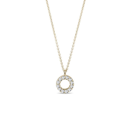 0.10 TCW Round Moissanite Diamond Circle Pendent Necklace - farrellouise