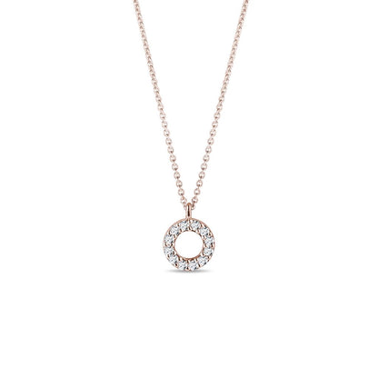 0.10 TCW Round Moissanite Diamond Circle Pendent Necklace - farrellouise