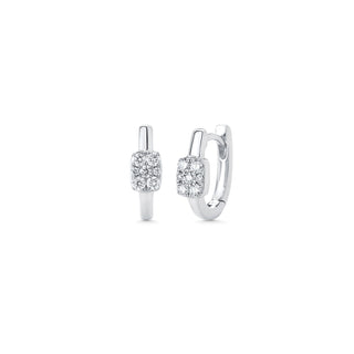 0.24 TCW Round Moissanite Diamond Huggie Earrings - farrellouise