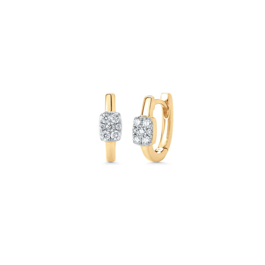 0.24 TCW Round Moissanite Diamond Huggie Earrings - farrellouise