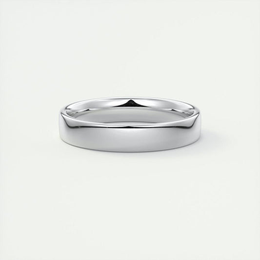 Polished Finish Regular White Gold Men's Band - farrellouise