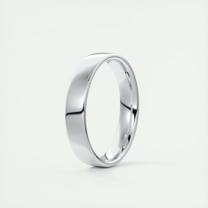 Polished Finish Regular White Gold Men's Band - farrellouise