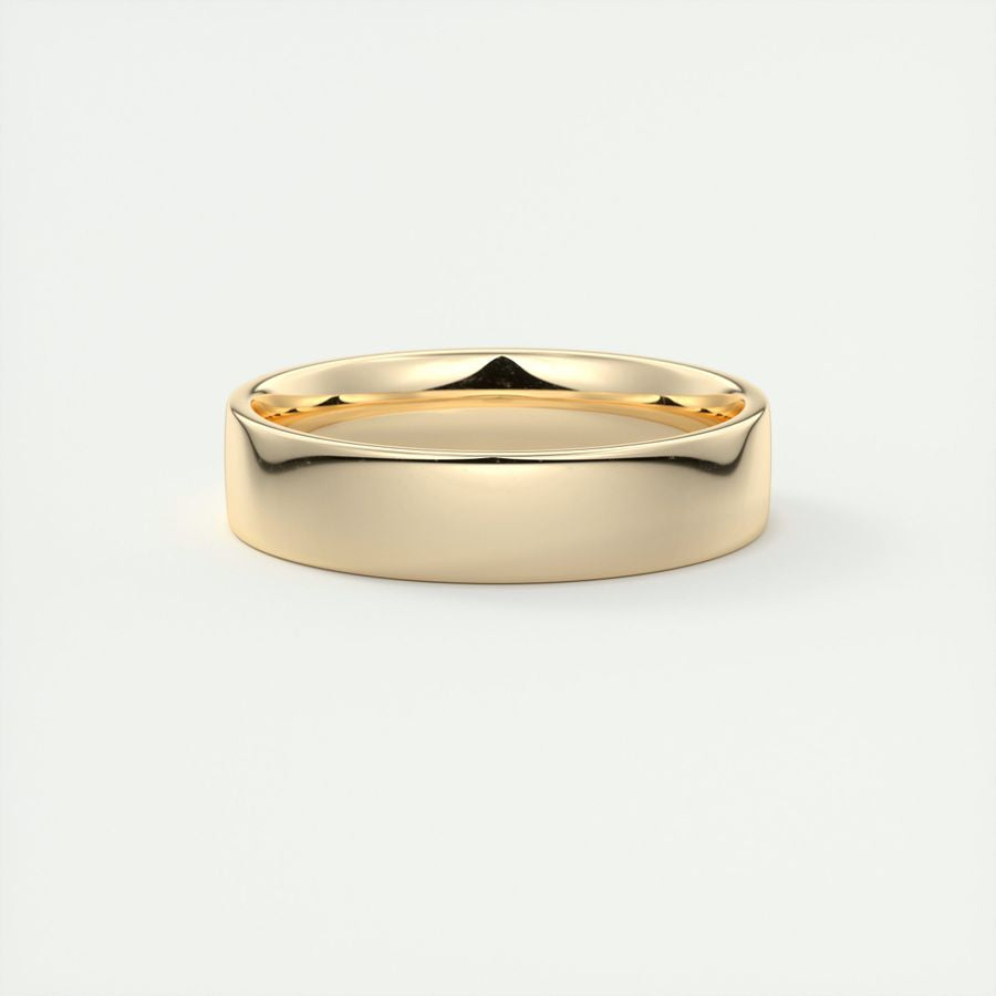 Polished Finish Regular Yellow Gold Men's Band - farrellouise