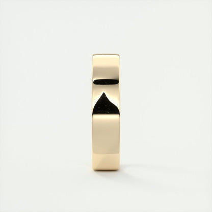 Polished Finish Regular Yellow Gold Men's Band - farrellouise