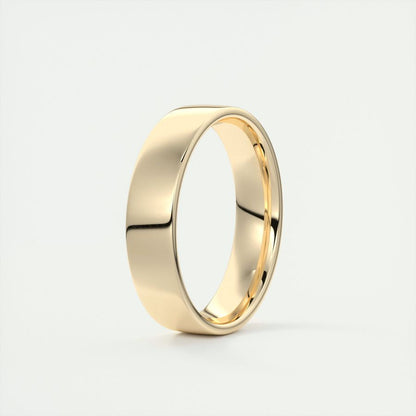 Polished Finish Regular Yellow Gold Men's Band - farrellouise