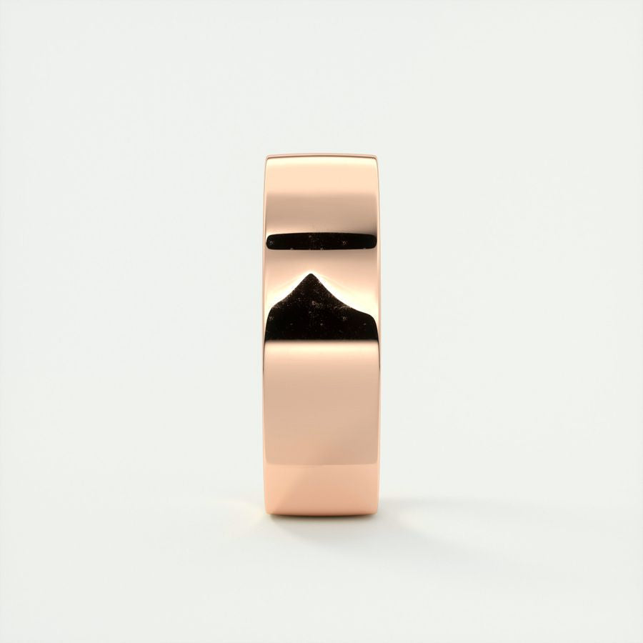 Polished Finish Classic Yellow Gold Men's Band - farrellouise