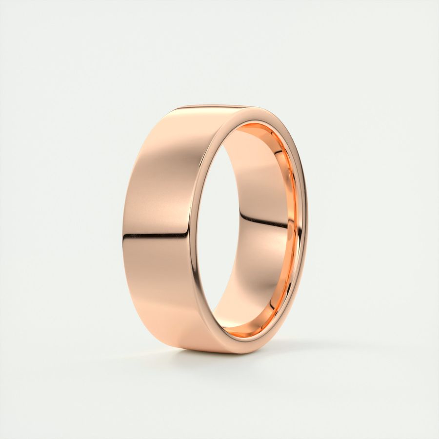 Polished Finish Classic Yellow Gold Men's Band - farrellouise