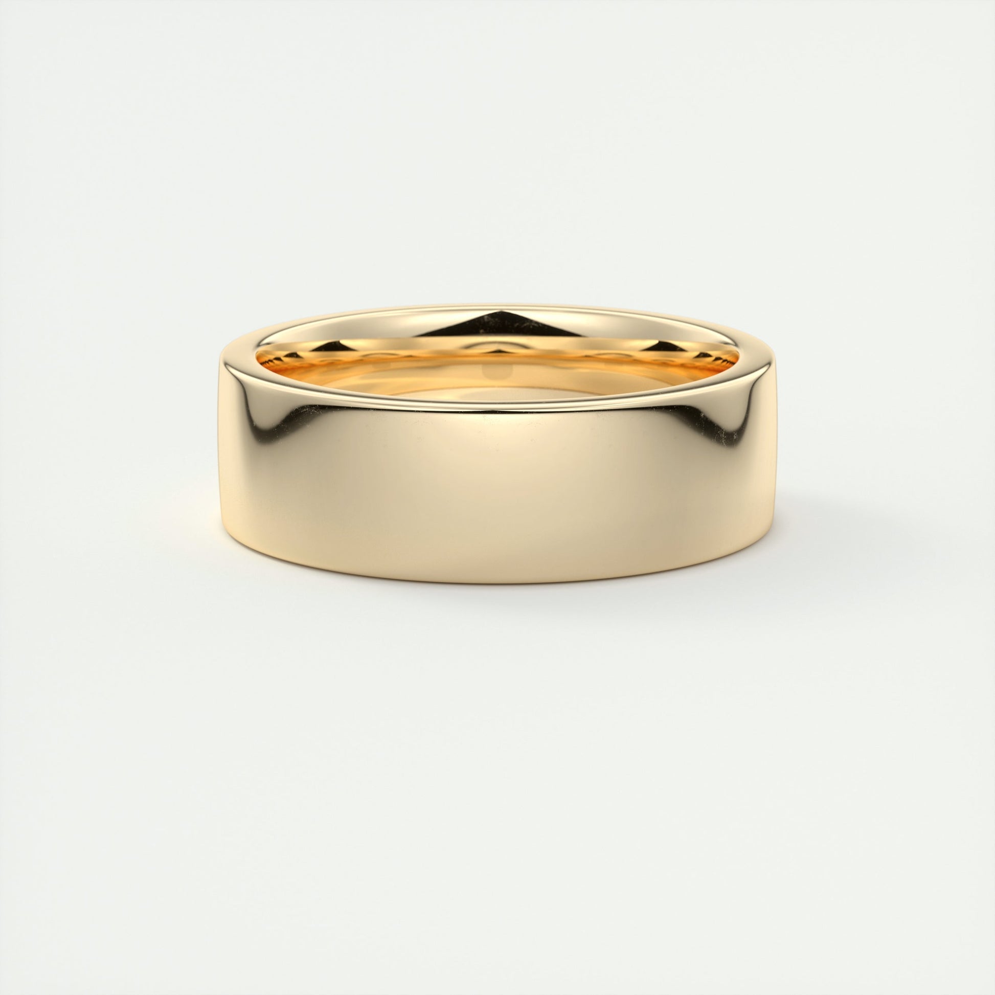 Polished Finish Classic Yellow Gold Men's Band - farrellouise