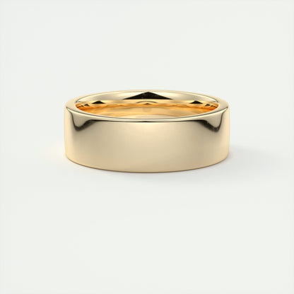 Polished Finish Classic Yellow Gold Men's Band - farrellouise