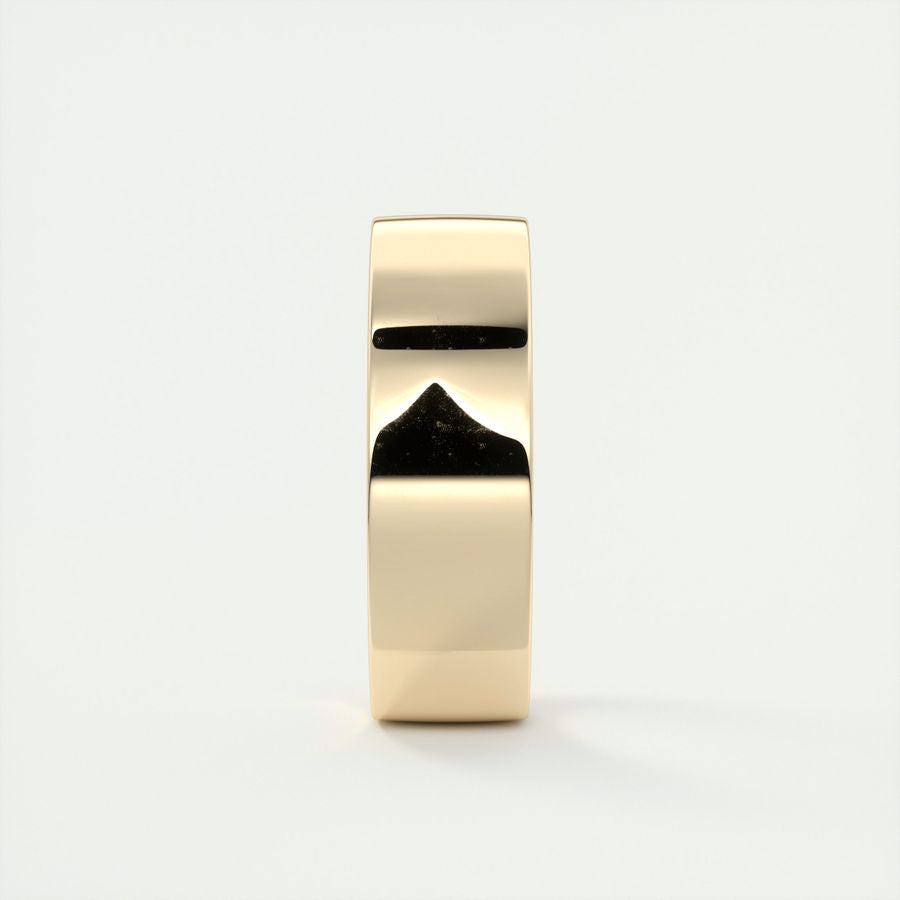 Polished Finish Classic Yellow Gold Men's Band - farrellouise