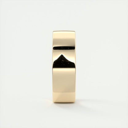 Polished Finish Classic Yellow Gold Men's Band - farrellouise