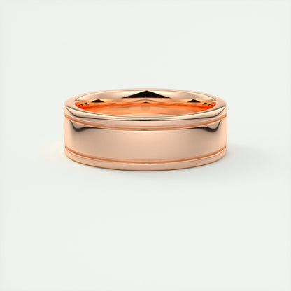 High-Polish Finish Classic Men's Band - farrellouise