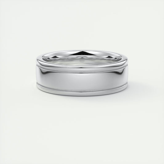 High-Polish Finish Classic Men's Band - farrellouise